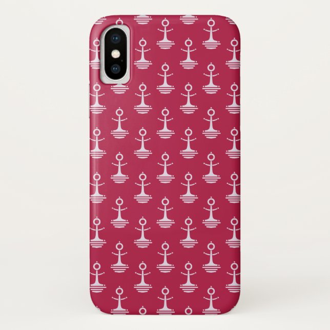 Funda De Case-Mate Para iPhone Modelo moderno de las anclas (Reverso)