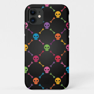 Funda Para iPhone 11 Modelo multicolor con los cráneos