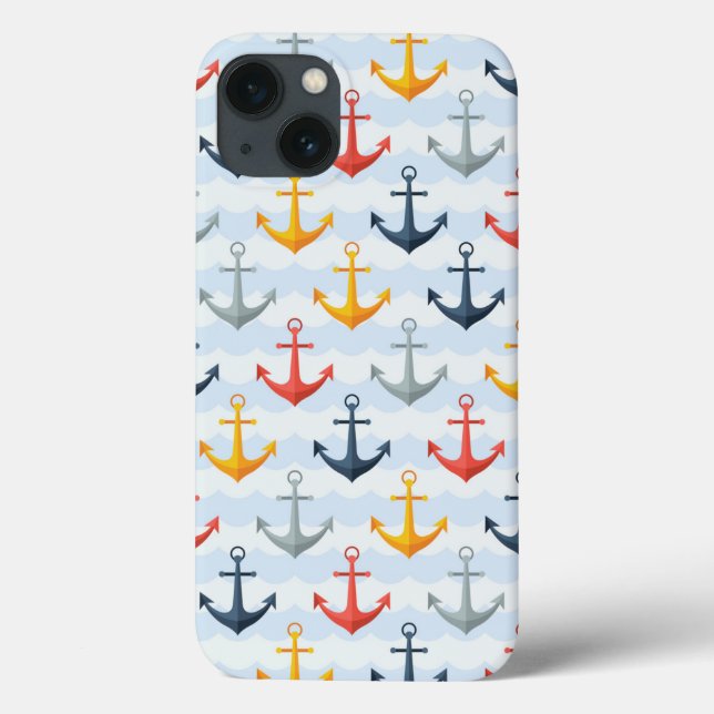 Funda De Case-Mate Para iPhone Modelo náutico con las anclas (Reverso)