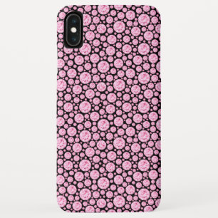 Funda Para iPhone XS Max Modelo negro y rosado de Bling del diamante