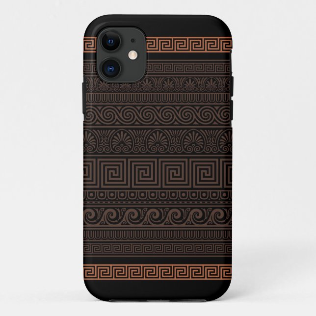 Funda De Case-Mate Para iPhone Modelo ornamental griego (Reverso)