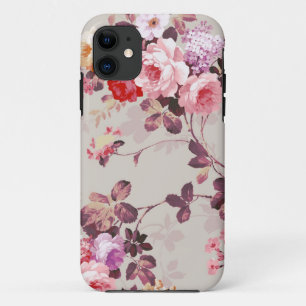 Funda Para iPhone 11 Modelo púrpura rosado elegante de los rosas del