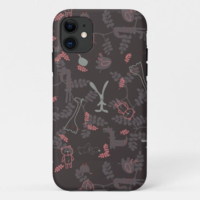 Funda De Case-Mate Para iPhone modelo que exhibe los animales 1 del bebé (Reverso)