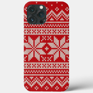 Funda Para iPhone 13 Pro Max Modelo que hace punto del suéter del navidad -