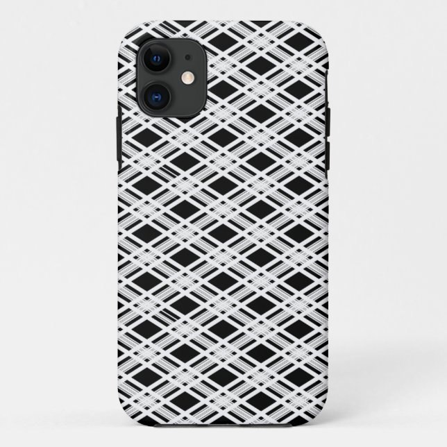 Funda De Case-Mate Para iPhone Modelo rayado de la tela escocesa (Reverso)