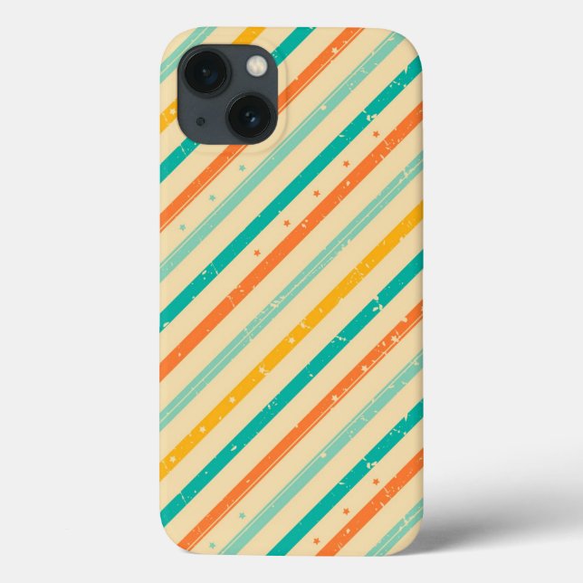 Funda De Case-Mate Para iPhone Modelo rayado del grunge retro (Reverso)
