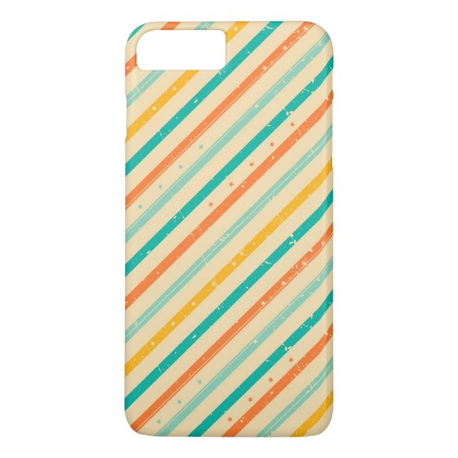 Funda De Case-Mate Para iPhone Modelo rayado del grunge retro (Reverso)