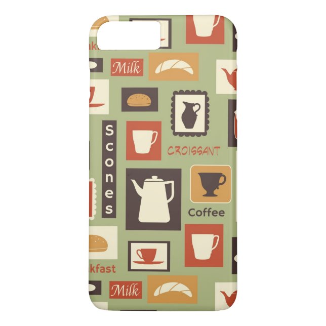 Funda De Case-Mate Para iPhone Modelo retro con los platos de la cocina para el (Reverso)
