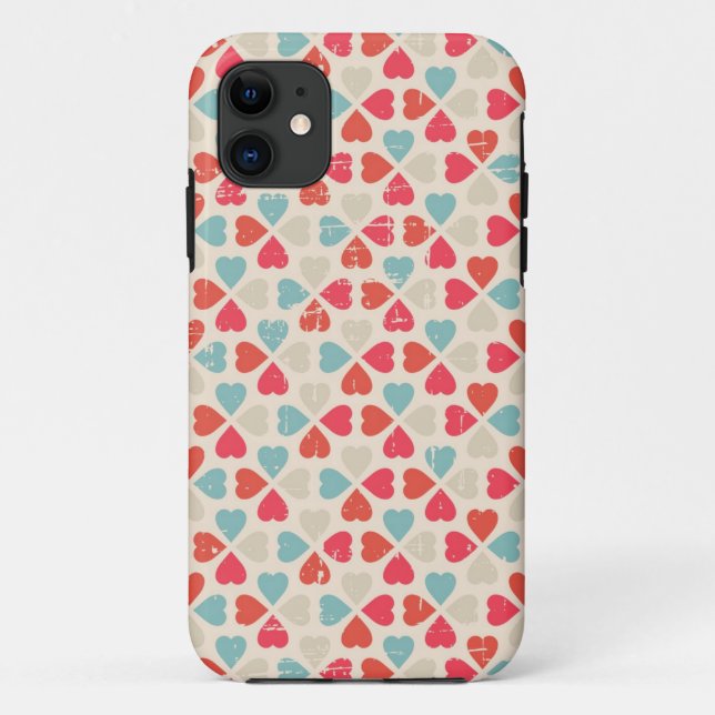 Funda De Case-Mate Para iPhone Modelo retro del el día de San Valentín (Reverso)