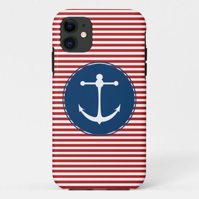 Funda De Case-Mate Para iPhone Modelo rojo del club náutico (Reverso)