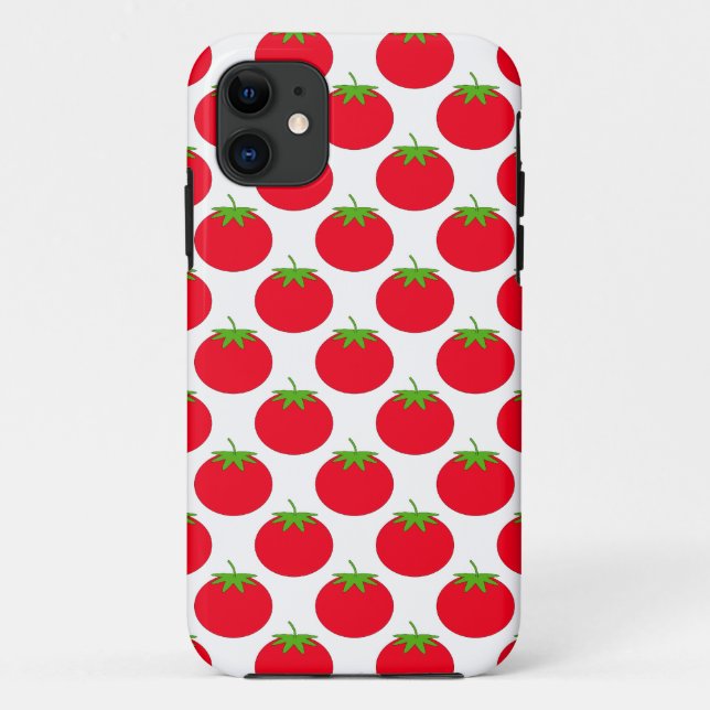 Funda De Case-Mate Para iPhone Modelo rojo del tomate (Reverso)