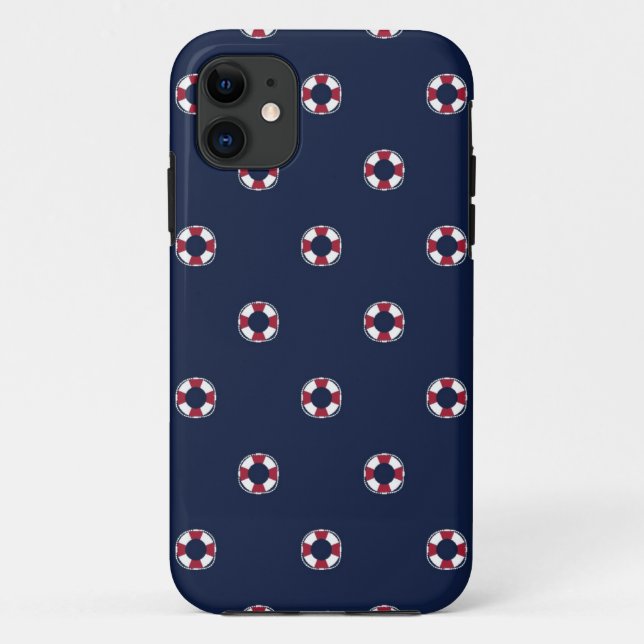 Funda De Case-Mate Para iPhone Modelo rojo y blanco de la boya (Reverso)