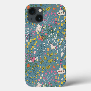 Funda Para iPhone 13 Modelo romántico abstracto con el dibujo animado