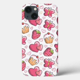 Funda Para iPhone 13 modelo romántico de la comida