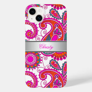 Funda Para iPhone 14 Plus De Case-Mate modelo rosado con clase elegante de Paisley del