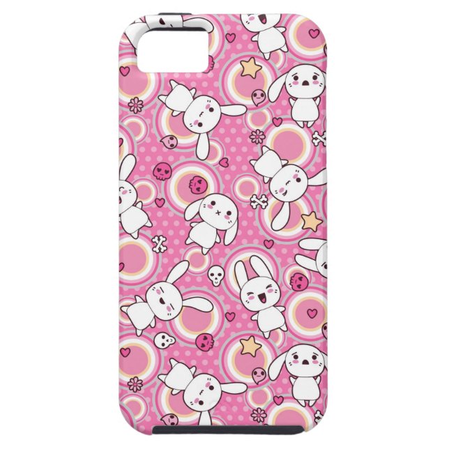 Funda De Case-Mate Para iPhone modelo rosado del kawaii (Atrás)