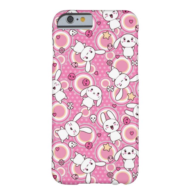 Funda De Case-Mate Para iPhone modelo rosado del kawaii (Reverso)