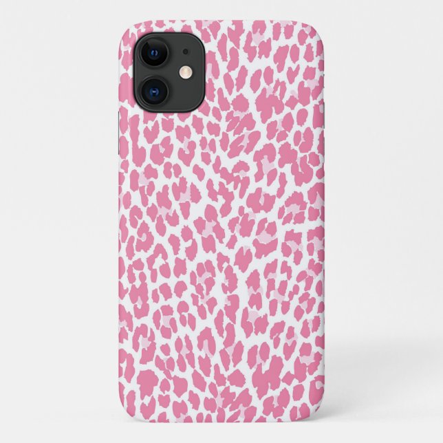 Funda De Case-Mate Para iPhone Modelo rosado del leopardo (Reverso)
