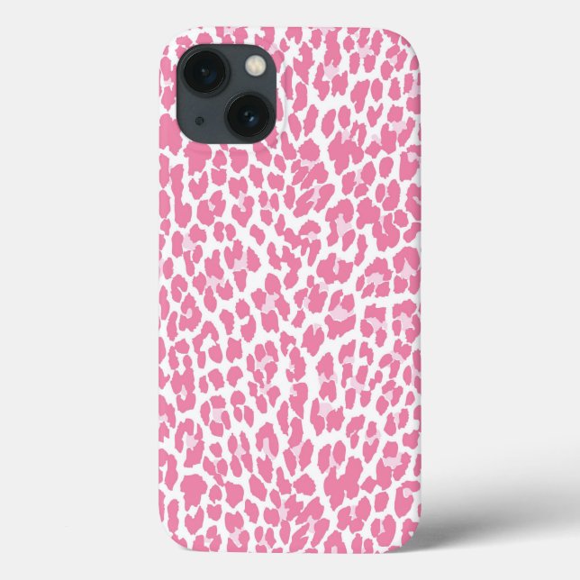 Funda De Case-Mate Para iPhone Modelo rosado del leopardo (Reverso)