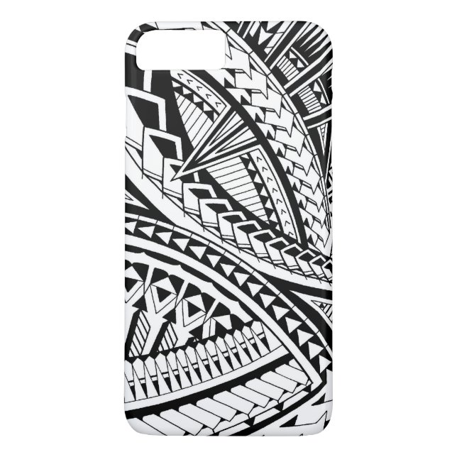 Funda De Case-Mate Para iPhone Modelo samoano del tatuaje (Reverso)