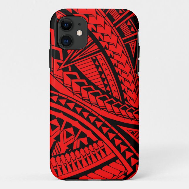 Funda De Case-Mate Para iPhone Modelo samoano del tatuaje (Reverso)