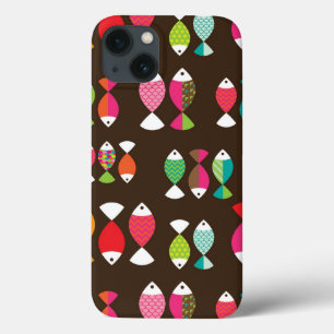 Funda Para iPhone 13 Modelo subacuático 2 de los pescados retros