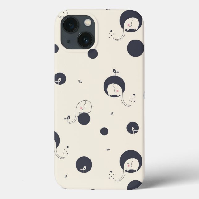 Funda De Case-Mate Para iPhone Modelo tímido del elefante (Reverso)