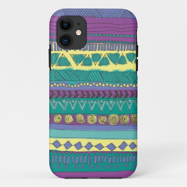 Funda De Case-Mate Para iPhone Modelo tribal azteca (Reverso)