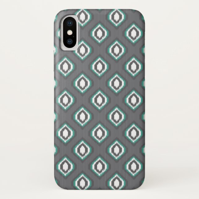 Funda De Case-Mate Para iPhone Modelo tribal del ikat retro geométrico (Reverso)