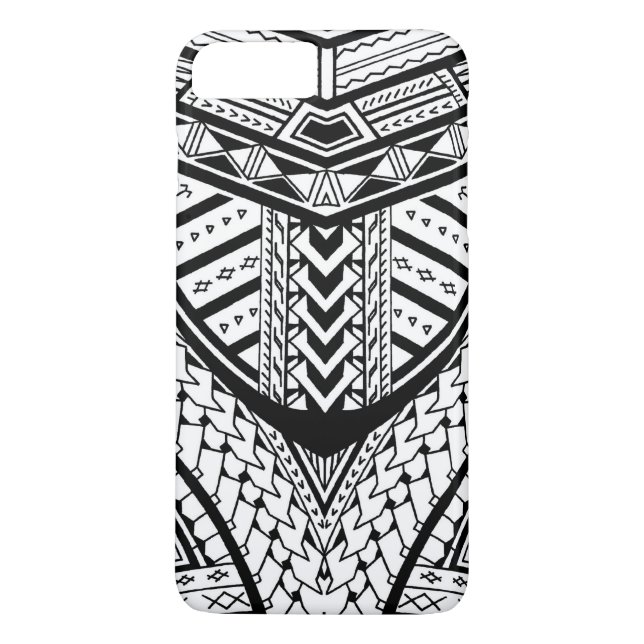 Funda De Case-Mate Para iPhone Modelo tribal samoano detallado del tatuaje (Reverso)