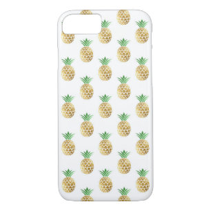 Funda Para iPhone 8/7 Modelo tropical de la piña del Relieve metalizado