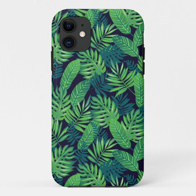 Funda De Case-Mate Para iPhone Modelo tropical de las hojas (Reverso)