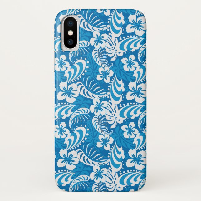 Funda De Case-Mate Para iPhone Modelo tropical del hibisco (Reverso)