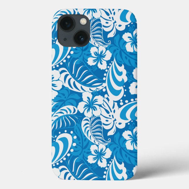 Funda De Case-Mate Para iPhone Modelo tropical del hibisco (Reverso)