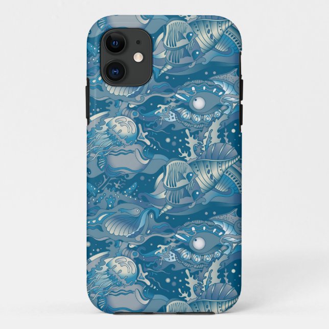 Funda De Case-Mate Para iPhone Modelo tropical del mar (Reverso)
