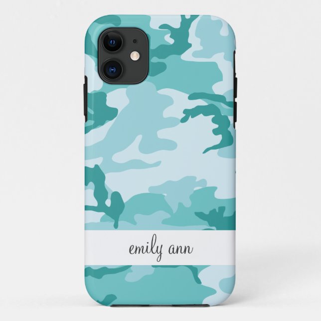 Funda De Case-Mate Para iPhone Modelo urbano de Camoflage del trullo y del (Reverso)