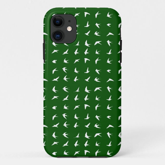 Funda De Case-Mate Para iPhone Modelo verde 1 del pájaro (Reverso)