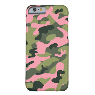Funda Barely There Para iPhone 6 Modelo verde rosado del camuflaje de Camo del