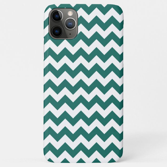 Funda De Case-Mate Para iPhone Modelo verde verde azulado del diseño del zigzag (Reverso)