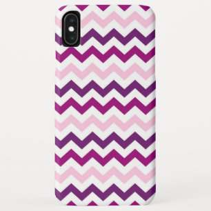 Funda Para iPhone XS Max Modelo violeta y rosado de los galones del zigzag