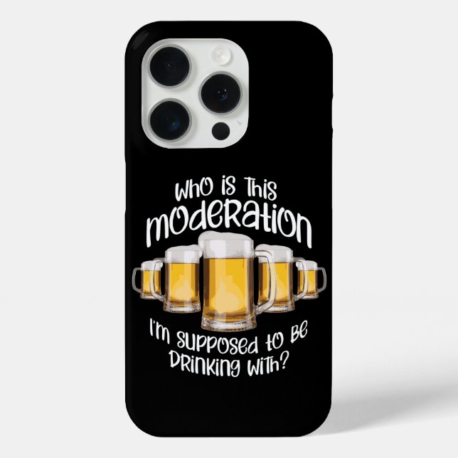 Funda De Case-Mate Para iPhone Moderación (en bebida) (Reverso )