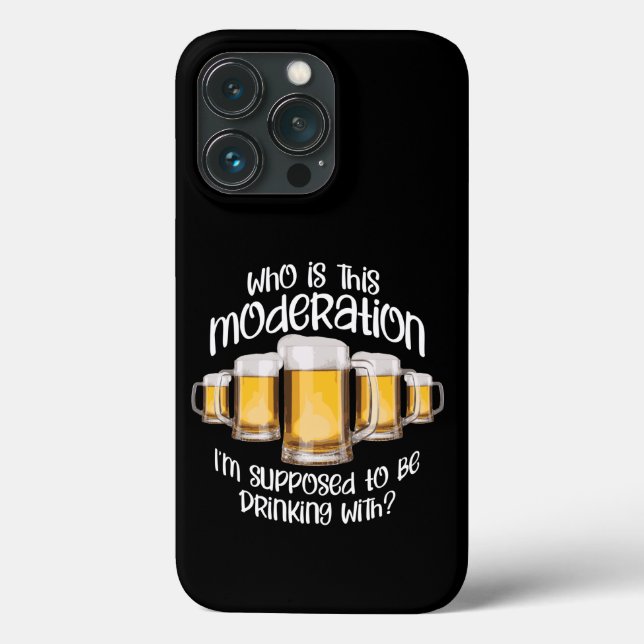 Funda De Case-Mate Para iPhone Moderación (en el consumo de alcohol) (Reverso )