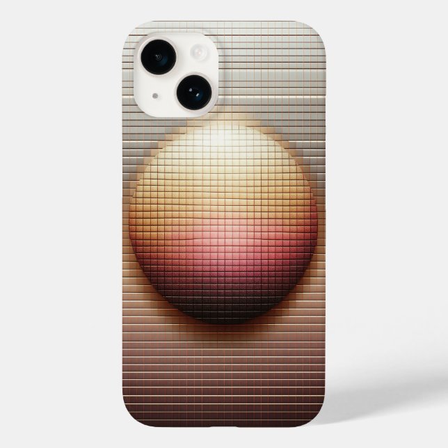 Funda De Case-Mate Para iPhone Modern 3D Geometric Sphere Gradient Sunset Tiles L (Reverso )