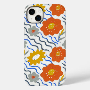 Funda Para iPhone 14 Plus De Case-Mate Modern Abstract Flowers Boho Wavy