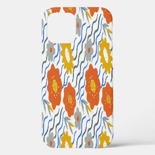 Funda Para iPhone 12 Modern Abstract Flowers Boho Wavy