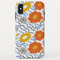 Modern Abstract Flowers Boho Wavy