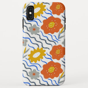 Funda Para iPhone XS Max Modern Abstract Flowers Boho Wavy