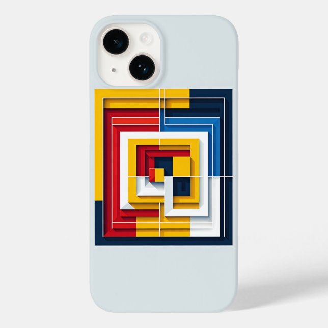 Funda De Case-Mate Para iPhone Modern Abstract Geometric Square Phone Case Prime (Reverso )