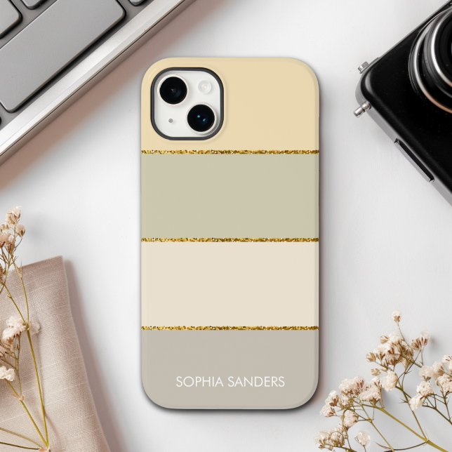 Funda De Case-Mate Para iPhone Modern band | Elegant Pastel Yellow Tones (Subido por el creador)