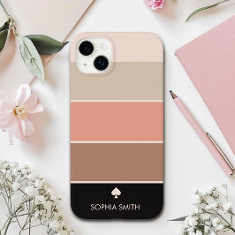 Funda Para iPhone 14 Plus De Case-Mate Modern band | Orange and brown tones Minimalist